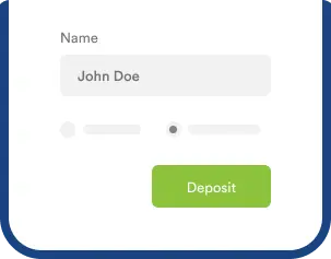 Deposit information confirmation screen